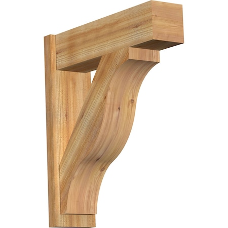 Ekena Millwork Funston Block Rough Sawn Outlooker, Western Red Cedar, 8"W x 28"D x 32"H OUT08X28X32FST05RWR
